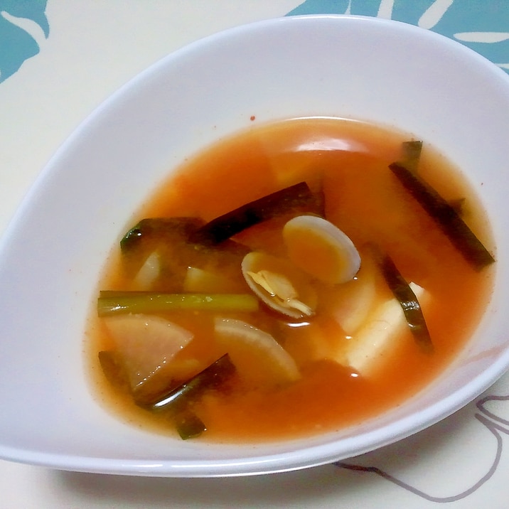 具だくさん海鮮チゲ風スープ++